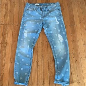 Polka dot Gap jeans! Lightly used!